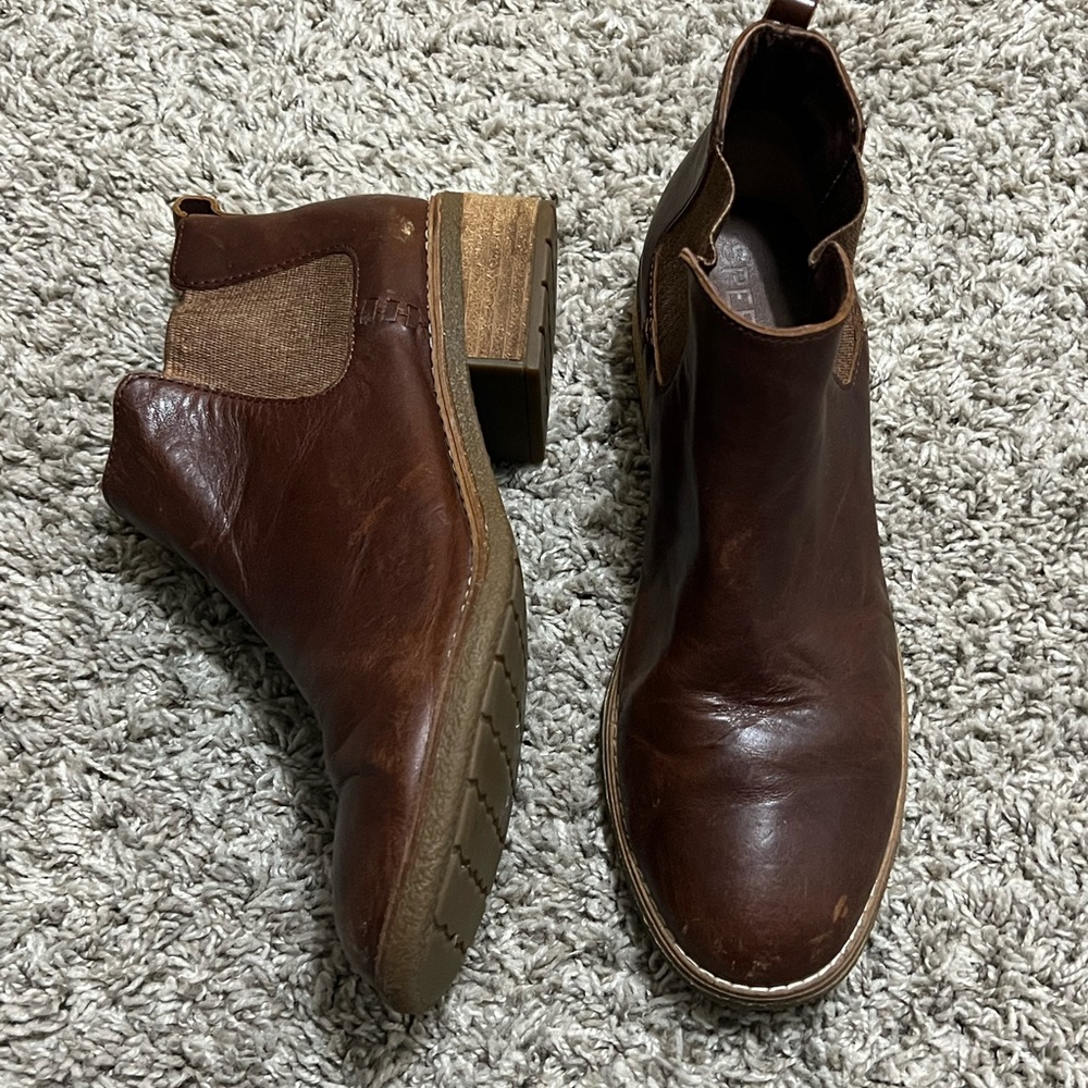 Sperry Women’s Size 9.5 Brown Maya Leather Chelsea Boot